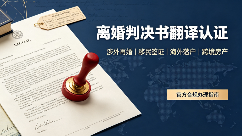 涉外刚需！离婚判决书认证翻译｜移民、再婚、跨境房产通用过审